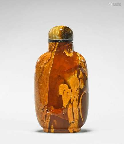 OLD NATURAL AMBER SNUFF BOTTLE