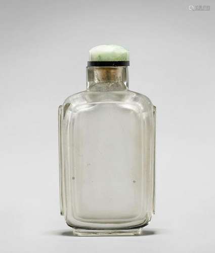 ANTIQUE ROCK CRYSTAL SNUFF BOTTLE