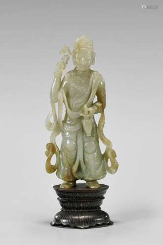 CHINESE CARVED JADE FIGURE