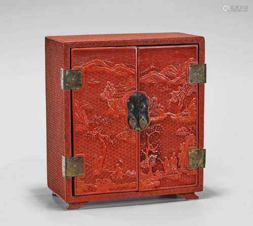 CHINESE LACQUER MINIATURE CABINET