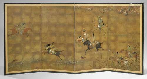 18TH CENTURY JAPANESE PAINTED SCREEN