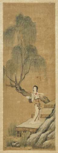 PAIR CHINESE PAINTINGS ON SILK