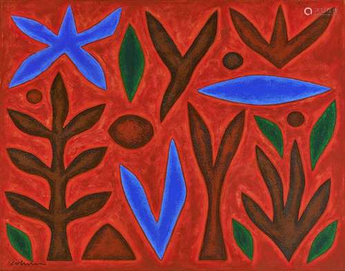 PAINTING BY JOHN COBURN: Red Garden