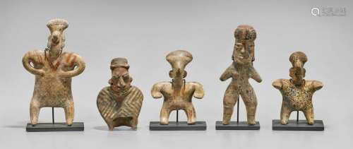 FIVE VARIOUS NAYARIT FIGURES