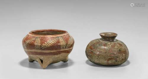TWO PRE-COLUMBIAN POLYCHROME VESSELS