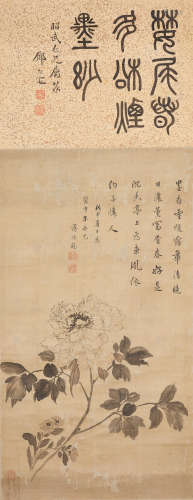 Ink Peony Attributed to Jiang Tingxi (1669-1732)