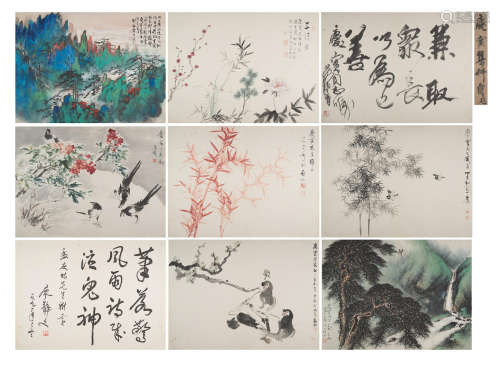 Birds and Flowers Xie Zhiliu (1910-1997), Zhang Boju (1898-1982), Liu Haisu (1896-1994), Jiang Zhaohe (1904-1986), Li Xiongcai (1910-2001) et al.