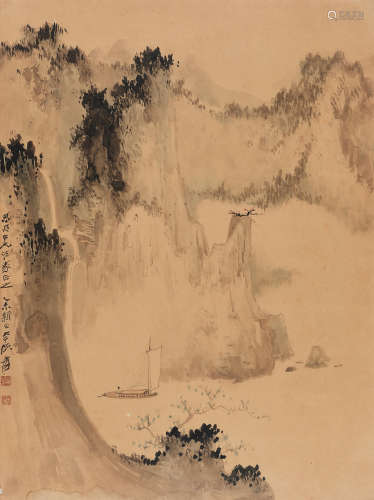 Boating Among Lofty Mountains Zhang Daqian (Chang Dai-Chien, 1899-1983)