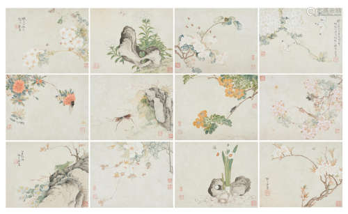 Insects, Flowers and Rocks Ju Chao (1811-1865)