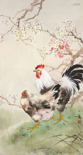 Rooster and hen Huang Huanwu (1906-1985)