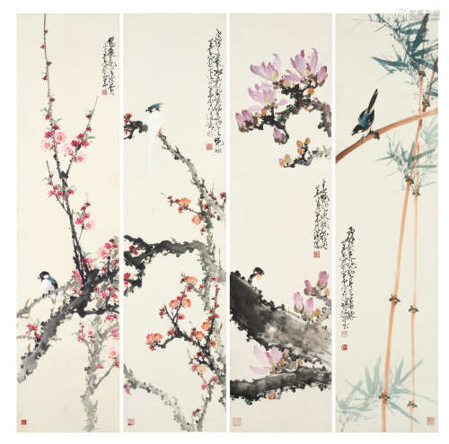Birds and Flowers  Zhao Shao'ang (1905-1998)