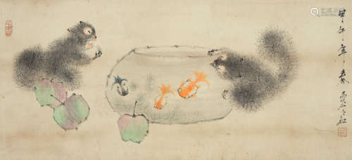 Squirrels and Goldfishes Xugu (1824-1896)