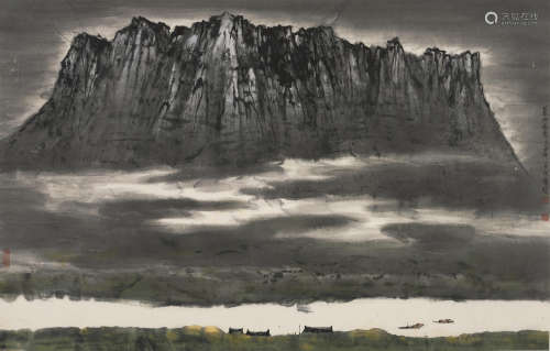 Mountains at Dusk He Huaishuo (b.1941)