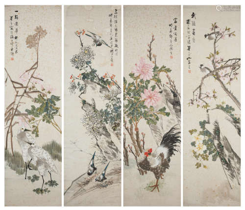 Zhu Cheng (1826-1900)  Birds and Flowers