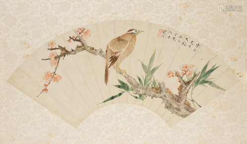 Jiang Hanting (1903-1963)  Plum, Bamboo and Bird