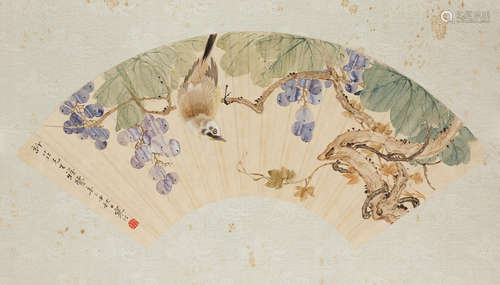 Jiang Hanting (1903-1963)  Bird and Grapes