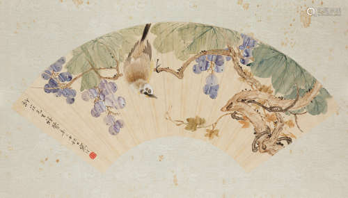 Jiang Hanting (1903-1963)  Bird and Grapes