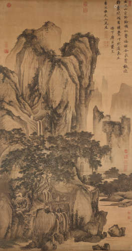 Nigensha Reproduction  Tang Yin (1470-1524) Soughing Pines on a Mountain Path