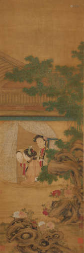 Attributed to Qiu Ying (1494-1552)   Two Beauties