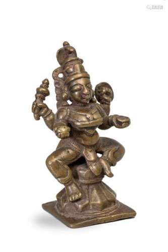 DURGA en bronze. \nInde XVIIIe XIXe siècle \nH. 11,2…