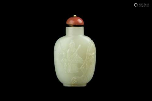 WHITE JADE SNUFF BOTTLE