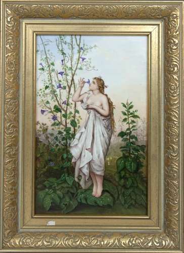 HAND PAINT EUROPEAN PORCELAIN PLAQUE