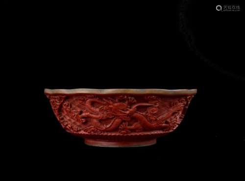 LACQUER DRAGON BOWL