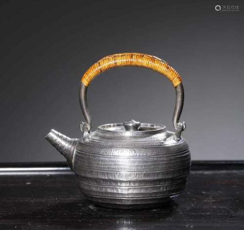 CHINESE STERLING SILVER TEAPOT