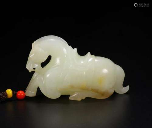 CHINESE WHITE JADE HORSE