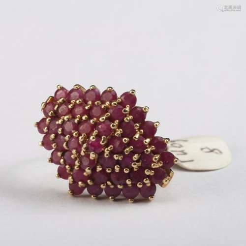 RUBY ON GOLD RING