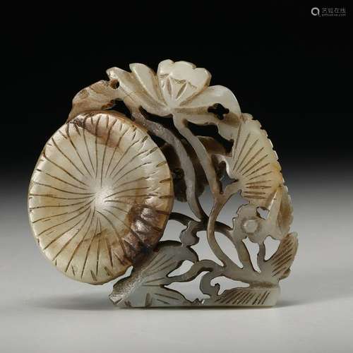 CHINESE LIAO DYNASTY JADE FLOWER