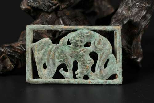 BRONZE BELT PLAQUE, 200BC