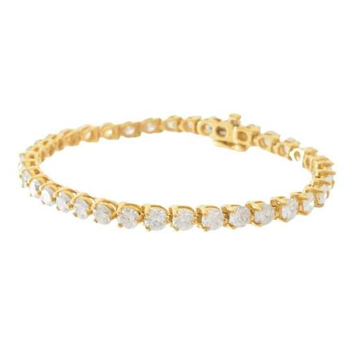 Diamond and 14K Line Bracelet