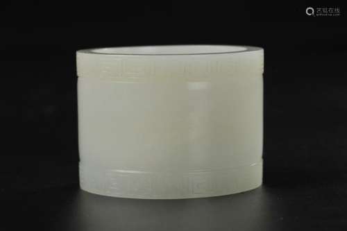 CHINESE WHITE JADE WATER COUPE, QING