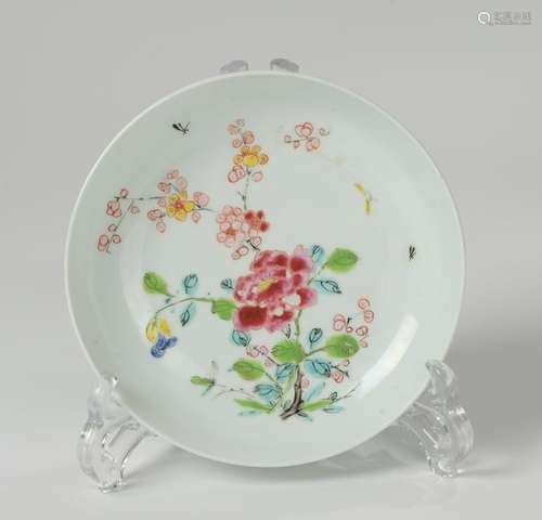 CHINESE FAMILLE ROSE PORCELAIN PLATE