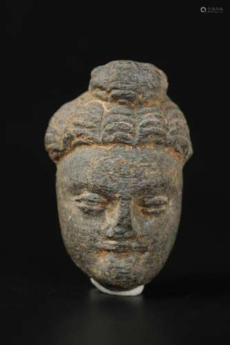 STONE HEAD OF GANDHARA, 2-3 CENTURY