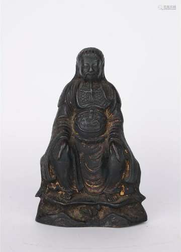 CHINESE BRONZE FIGURE OF ZHENWU