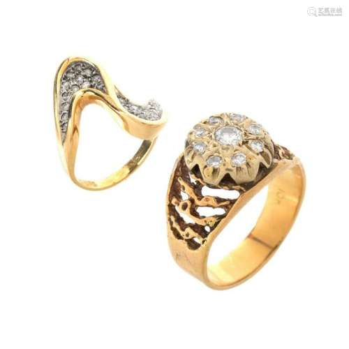 Two Vintage Diamond Rings