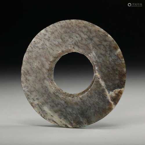 CHINESE ARCHAIC JADE BI DISK