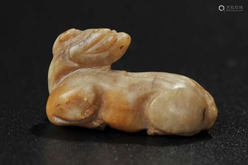 CHINESE JADE CARVED HORSE, TANG DYNASTY