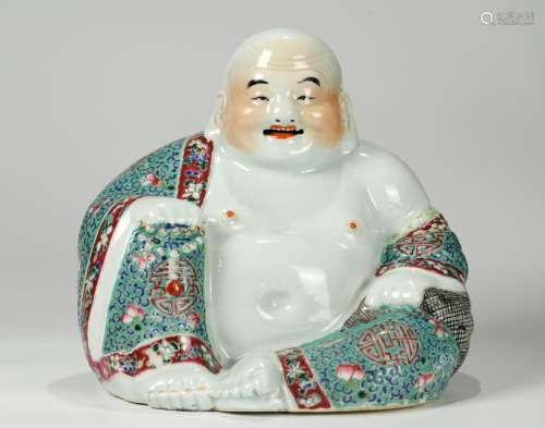 CHINESE FAMILLE ROSE PORCELAIN HOTEI