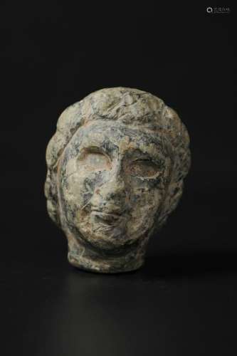 SUMERIAN STONE HEAD, 2000BC