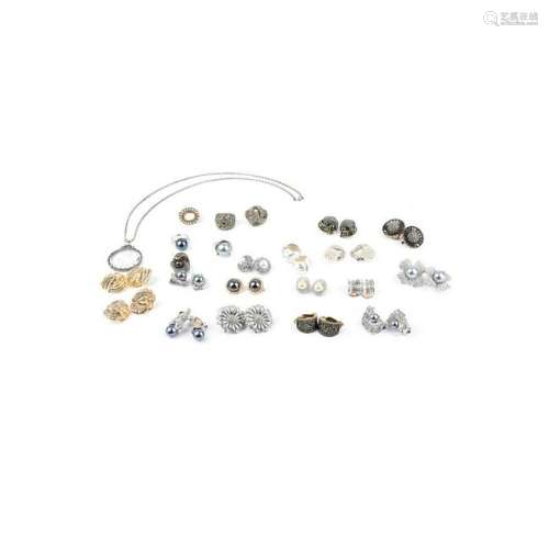 Collection of Costume Jewelry Including: Sixteen (