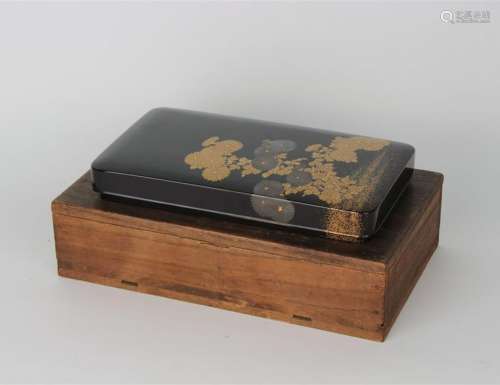 JAPANESE LACQUER WOOD INK BOX