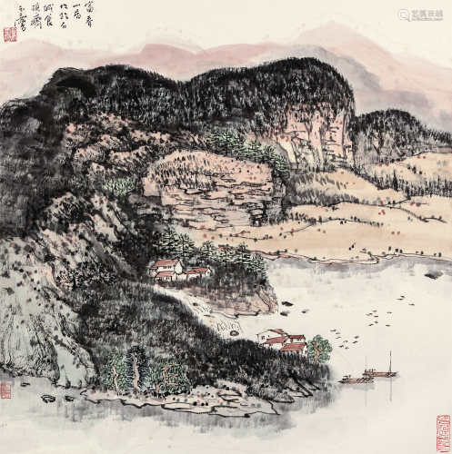 宋玉麟 富春山居图 卡纸 纸本