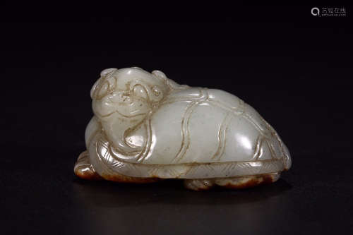 HETIAN JADE DRAGON-TURTLE HAND PIECE