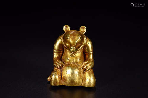 GILT BRONZE BEAR