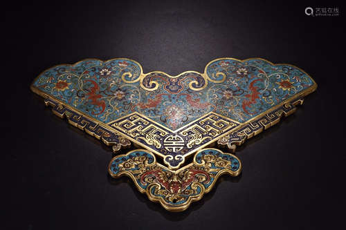 A CLOISONNE 'QING' ORNAMENT