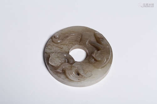 HETIAN JADE DRAGON PATTERN YUBI