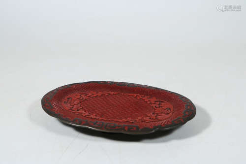 BRONZE RED LACQUER PLATE